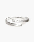 Hammered Arm Cuff in Silver