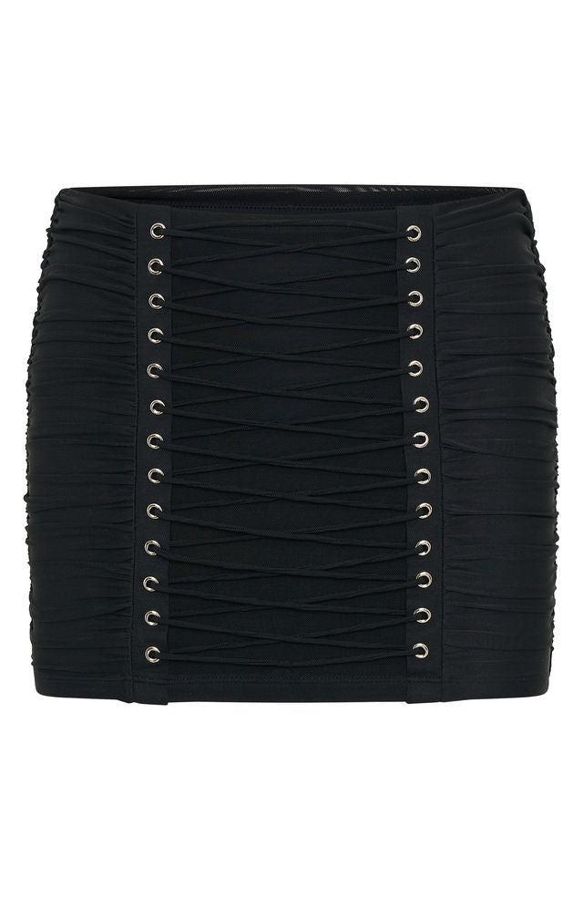 Midnight Drive Mini Skirt Black