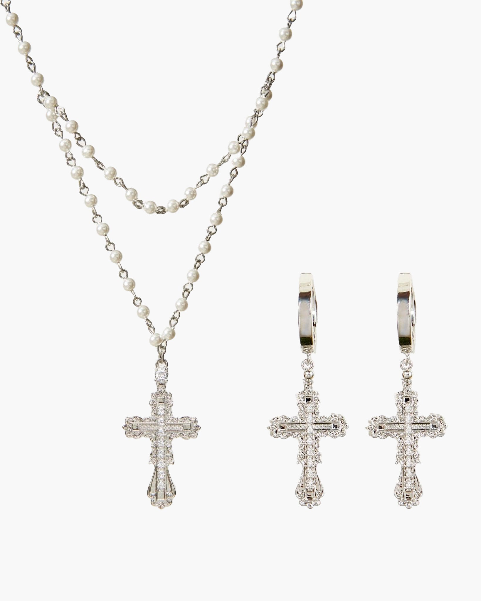 Everette Cross Set in Gold